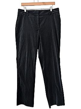 Ann Taylor Black Velvet Straight Leg Pants Dress Pants (view 1)