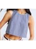 Peter Som Stripes Blue White Short Sleeve Blouse Size S - photo 4