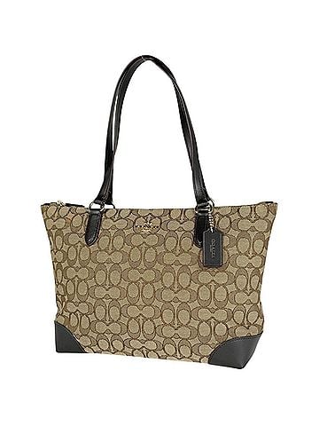 Coach Coach Signature Canvas Tote Bag, Brown, F29958, Women's (view 1)