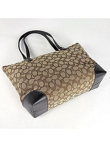 Coach Coach Signature Canvas Tote Bag, Brown, F29958, Women's (view 2)
