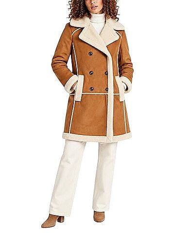 Ann Taylor Sherpa Lined Pea Coat (view 2)