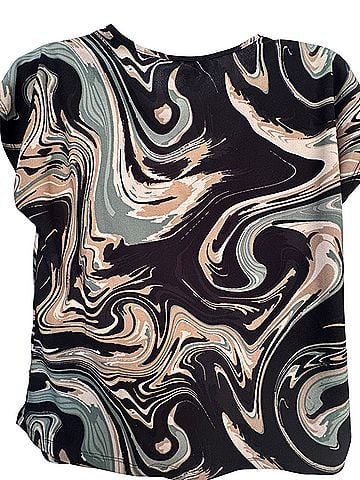 Ashley Blue Short Sleeve Blouse (view 2)