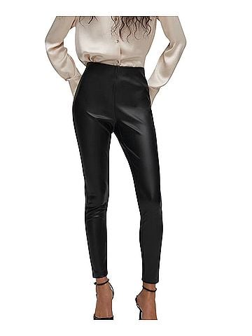 Mango Faux Leather Pants (view 1)