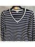 Talbots Stripes Blue White Pullover Sweater Size L (petite) - photo 7