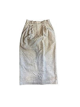 Orvis Wool Silk Herringbone Maxi Pencil Skirt Wool Skirt (view 1)