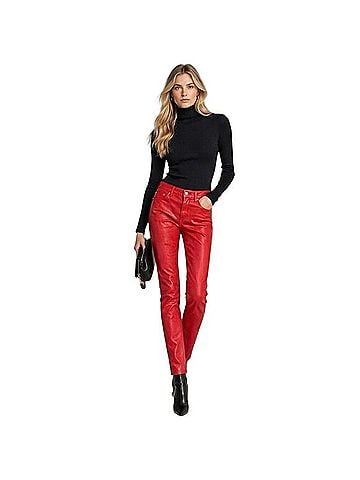 Zadig & Voltaire Phlame Cuir Froisse Leather Pants (view 1)