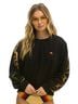 Aviator Nation Cheetah Stripe Relaxed Crewneck Sweatshirt - photo 1