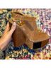 L.A.M.B. 100% Suede Brown Wedges Size 6 1/2 - photo 4