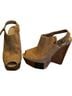 L.A.M.B. 100% Suede Brown Wedges Size 6 1/2 - photo 2