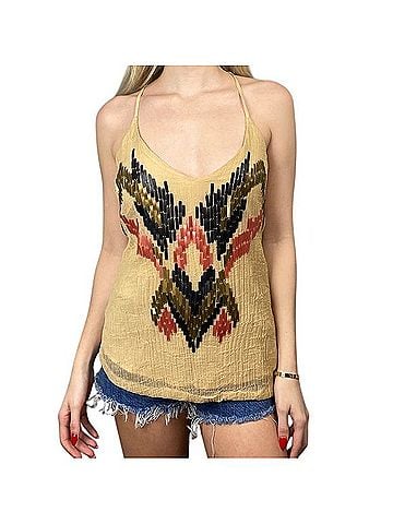Ecote Beaded Halter Top Tank Top (view 1)