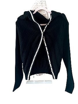 Y/Project SSENSE Exclusive Ruffle Necklace Wool Cardigan Cardigan (view 2)