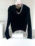 Y/Project SSENSE Exclusive Ruffle Necklace Wool Cardigan Cardigan - photo 3