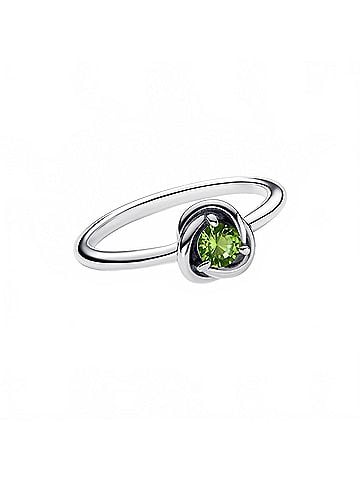 Pandora Women's August Eternity Circle Ring Size 8.5 in Spring Green Crystal (view 1)