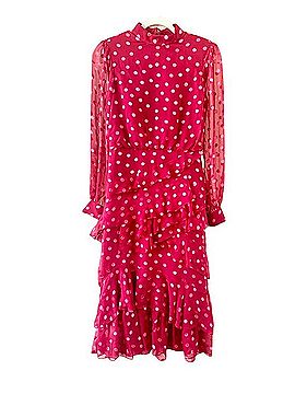 Saloni Isa Ruffle Dress Cocktail Dress (view 2)