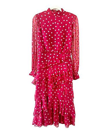 Saloni Isa Ruffle Dress Cocktail Dress (view 2)