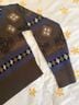 Current Mood 100% Acrylic Argyle Graphic Jacquard Stripes Brown Blue Black Tan Pullover Sweater Size XXL - photo 4
