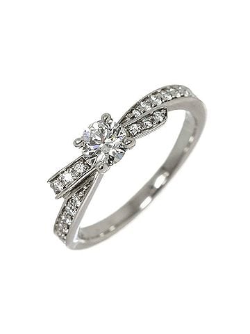 Chanel Chanel Ruban de Diamond 0.25ct E VVS2 3EX #45 Ring Platinum (view 1)