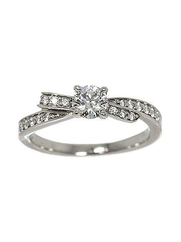 Chanel Chanel Ruban de Diamond 0.25ct E VVS2 3EX #45 Ring Platinum (view 2)