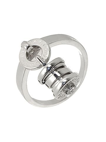 Bvlgari Bulgari BVLGARI B-ZERO1 Element Ring with 1 Diamond, 18K WG White Gold 750. (view 1)