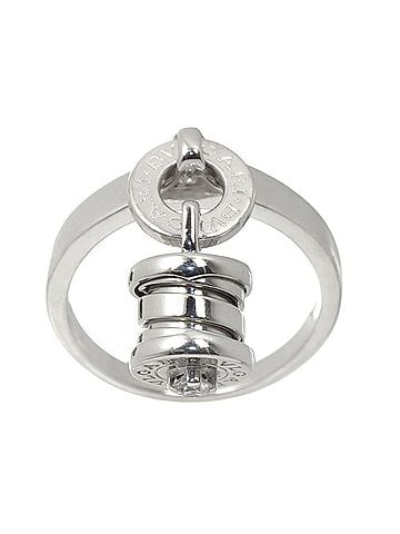 Bvlgari Bulgari BVLGARI B-ZERO1 Element Ring with 1 Diamond, 18K WG White Gold 750. (view 2)