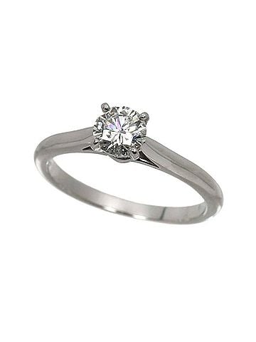 Cartier Cartier Solitaire Diamond Ring, 0.50ct G VVS2 3EX, Size #50, Platinum. (view 2)