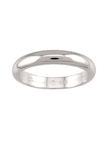 Cartier Cartier 1895 Classic Band Ring #63, 4mm wide, Platinum. (view 2)
