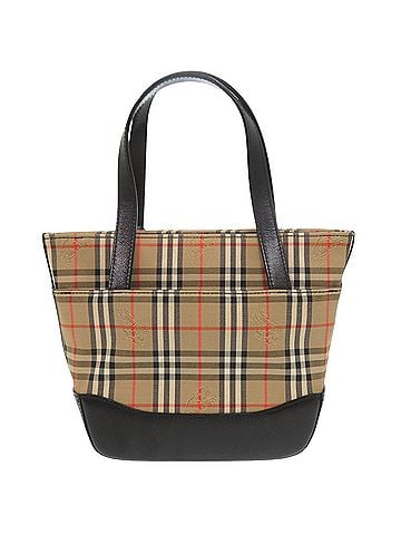 Burberry Burberry Shadow Horse Nova Check Handbag, Leather, Beige/Black, 0566BURBERRY (view 2)