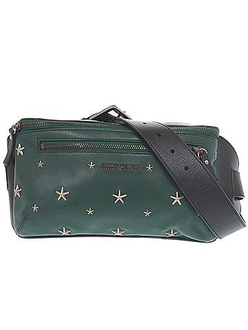 Jimmy Choo Jimmy Choo Oscar Star Studded Leather Green Black Bag Body Waist 1621JIMMY CHOO (view 1)