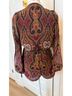 TOBI 100% Polyester Paisley Red Gold Black Brown Romper Size XS - photo 3