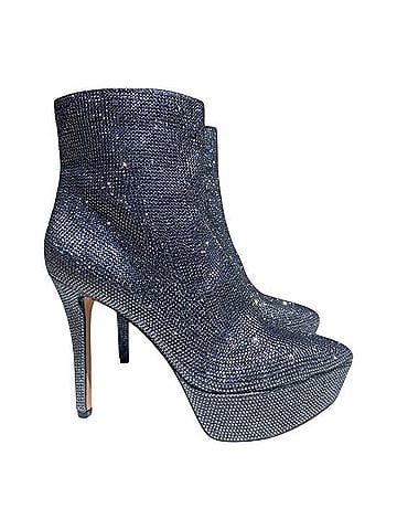 Jessica Simpson Rhinestone Platform Ankle Boots Heels (view 2)