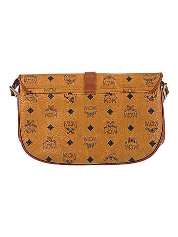 MCM MCM Vintage Visetos Brown Leather Shoulder Bag/Pouch for Women with Gold Hardware (view 2)