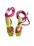 Cape Robbin Pink Orange Green Heels Size 11 - photo 5