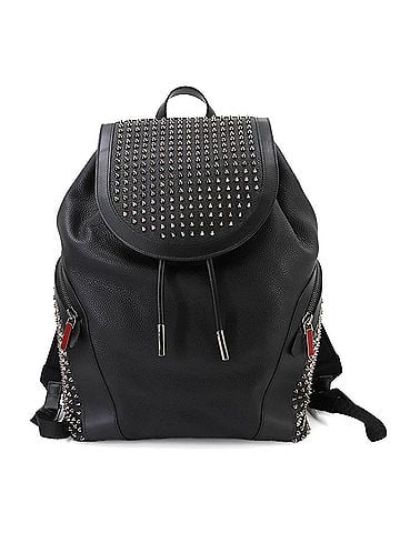 Christian Louboutin Christian Louboutin Explorer Funk Backpack, Leather, Black, Studded (view 1)