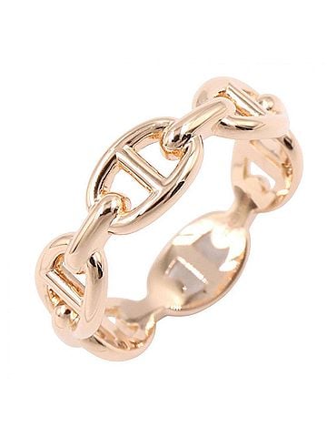 Hermès Hermes Chaine d'Ancre Enchainée PM Ring, 18KPG (Pink Gold), Women's Jewelry, Gold Tone (view 1)