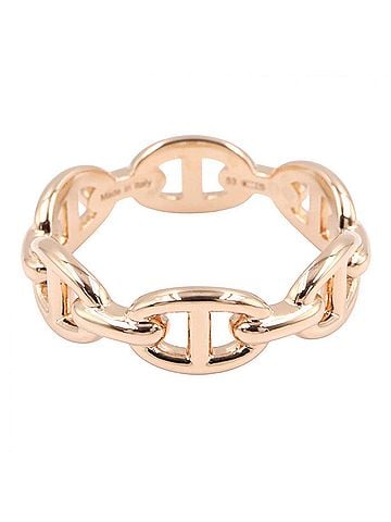 Hermès Hermes Chaine d'Ancre Enchainée PM Ring, 18KPG (Pink Gold), Women's Jewelry, Gold Tone (view 2)