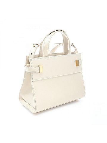Yves Saint Laurent Yves Saint Laurent Saint Laurent Paris Manhattan 2-Way Handbag, Leather, Women's, Ivory (view 2)