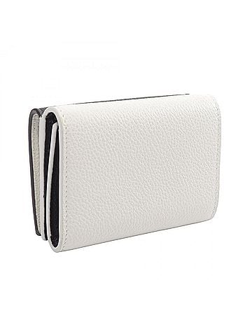Yves Saint Laurent Yves Saint Laurent Saint Laurent Paris Tiny Wallet Compact Tri-fold Leather Women's Black/White 459784 (view 2)
