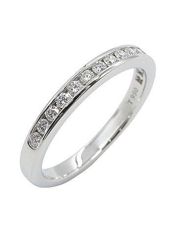 Tiffany & Co. Tiffany &amp; Co. Half Circle Channel Setting Ring, Platinum 950, Diamond, Women's, Silver/Clear Tone (view 1)