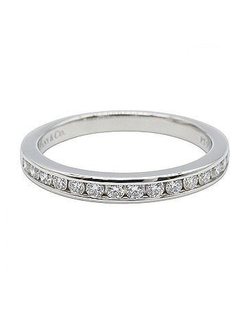 Tiffany & Co. Tiffany &amp; Co. Half Circle Channel Setting Ring, Platinum 950, Diamond, Women's, Silver/Clear Tone (view 2)