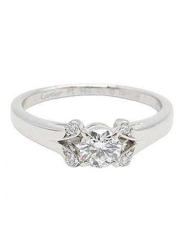 Cartier Cartier Ballerina Diamond Ring - Platinum (Pt900) Women's Silver/Clear Tone (view 2)