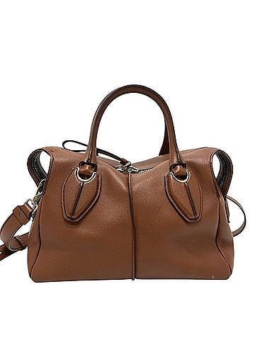 Tod's Tod's TOD’S D-Styling 2-Way Bag, Handbag/Shoulder Leather, Women's, Brown (view 2)