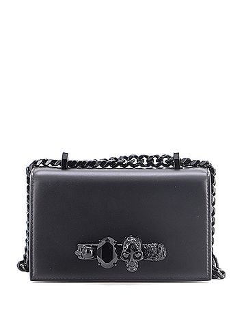 Alexander McQueen Jewelled Flap Satchel Leather Small (view 1)