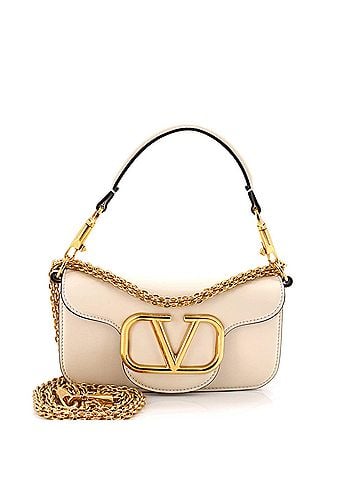 Valentino Garavani VLogo Loco Flap Shoulder Bag Leather Small (view 1)