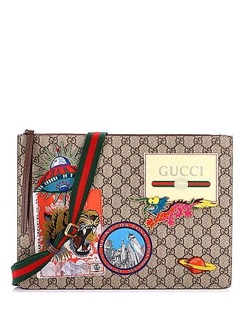 Gucci Courrier Messenger Bag GG Coated Canvas with Applique (view 1)