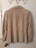 Kate Hill 100% Leather Solid Gray Tan Ivory Jacket Size M - photo 7