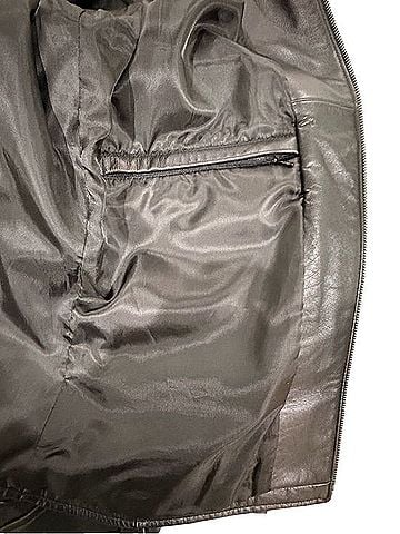 Banana Republic Black Leather Bomber Jacket Faux Leather Jacket (view 2)