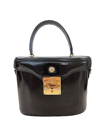 Versace Versace handbag for women, leather vanity case, black. (view 1)