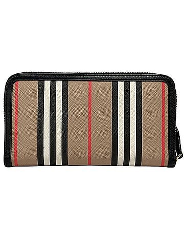 Burberry Burberry wallet for women and men, brand name, long wallet, brown check pattern, round zipper. (view 2)