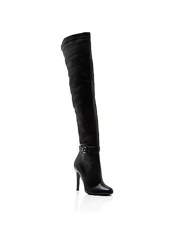 Jimmy Choo Jimmy Choo Leather Tamba Over the Knee Boots - Size 7 / 37 (view 1)