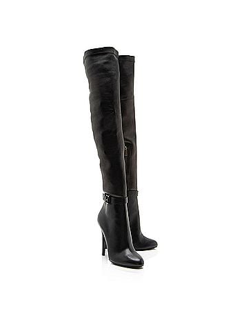 Jimmy Choo Jimmy Choo Leather Tamba Over the Knee Boots - Size 7 / 37 (view 2)